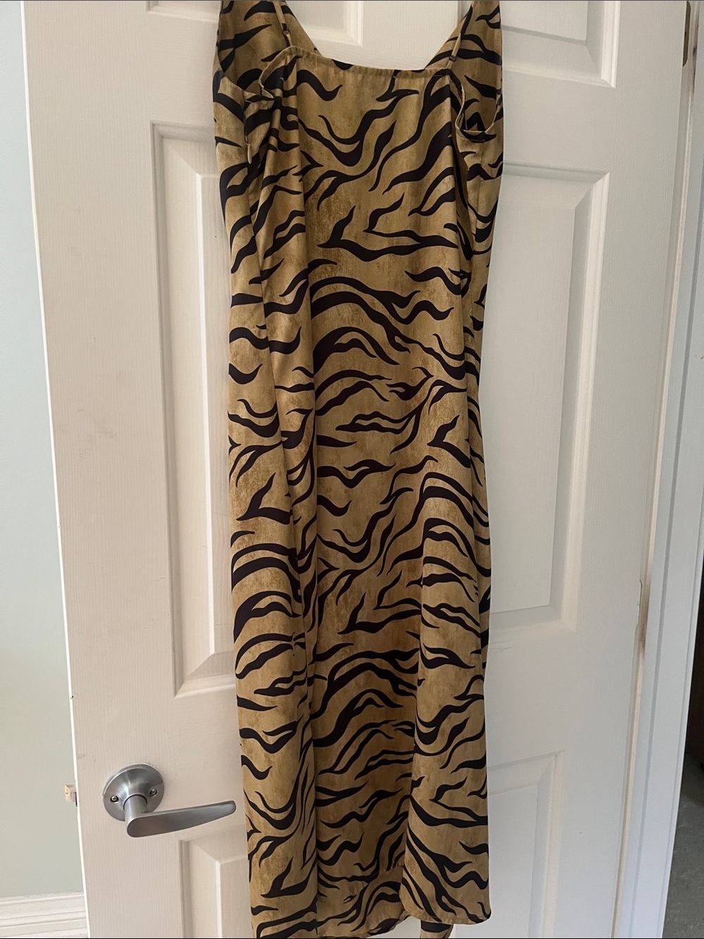 Scotch & Soda Tan and Black Zebra-Print Midi Slip Dress - Picture 3 of 3